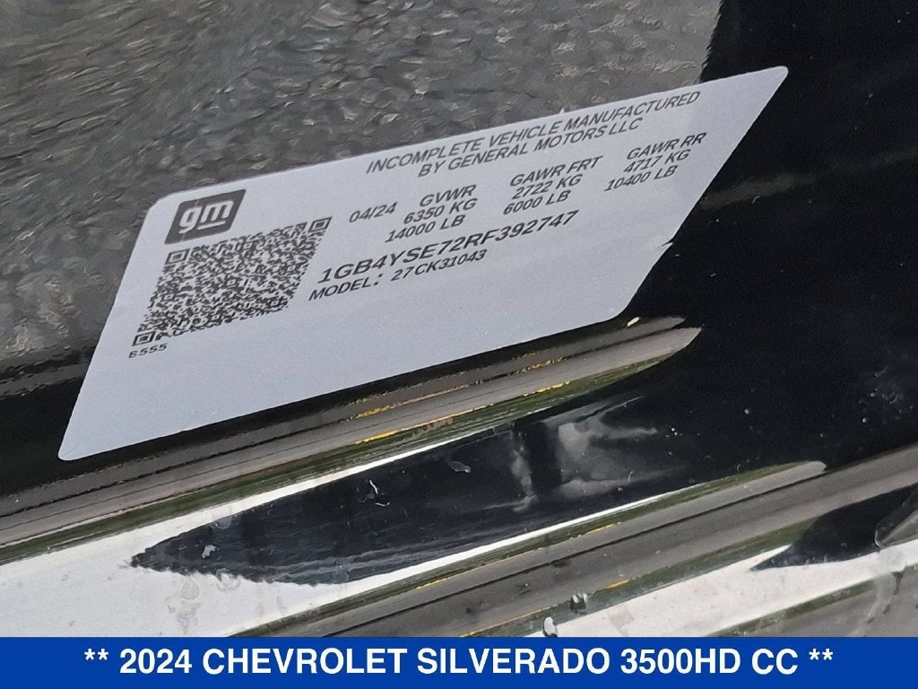 2024 Chevrolet Silverado 3500 HD Chassis Cab Work Truck