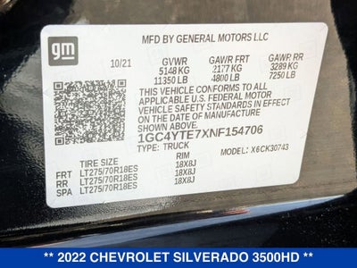 2022 Chevrolet Silverado 3500 HD LT