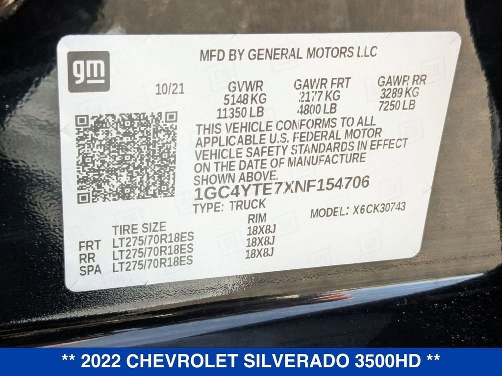 2022 Chevrolet Silverado 3500 HD LT