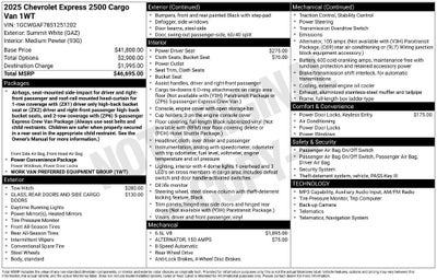 2025 Chevrolet Express Cargo WT