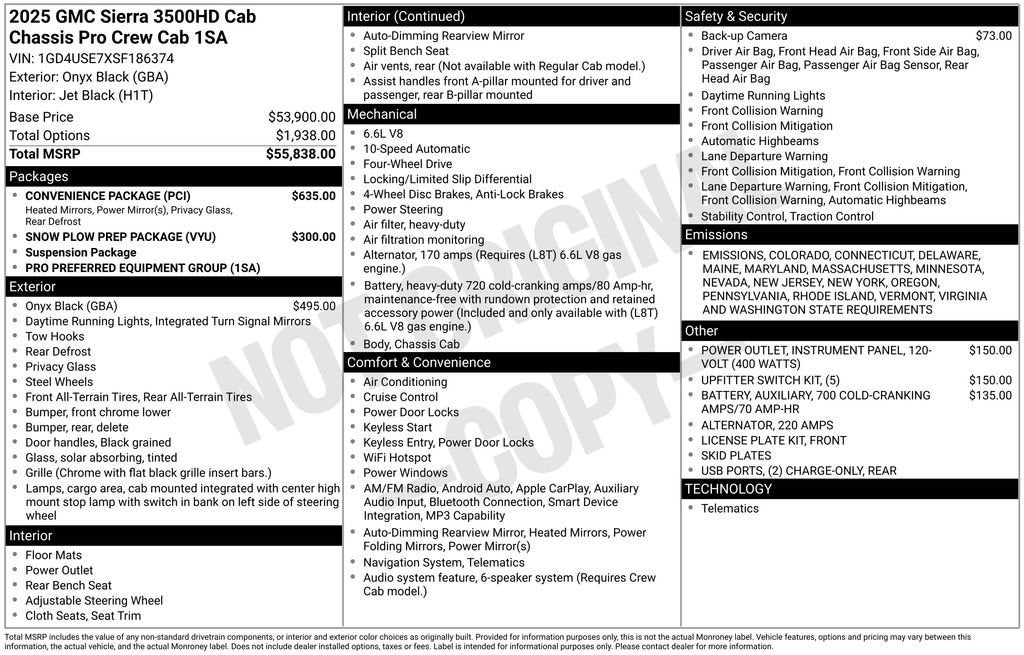 2025 GMC Sierra 3500 HD Chassis Cab Pro