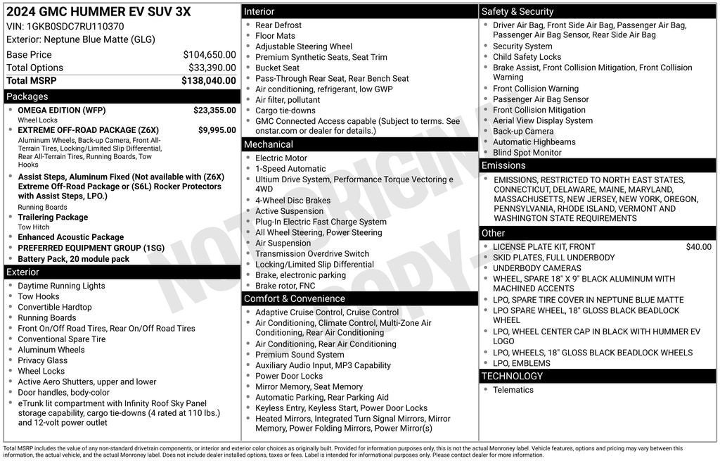 2024 GMC HUMMER EV SUV 3X OMEGA LIMITED EDITION