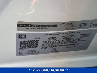 2027 GMC Acadia Elevation