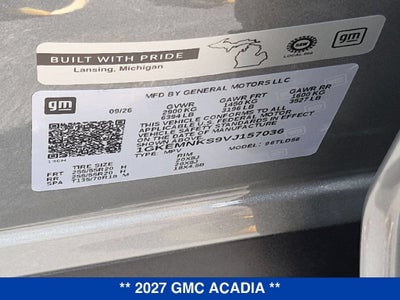 2027 GMC Acadia Elevation
