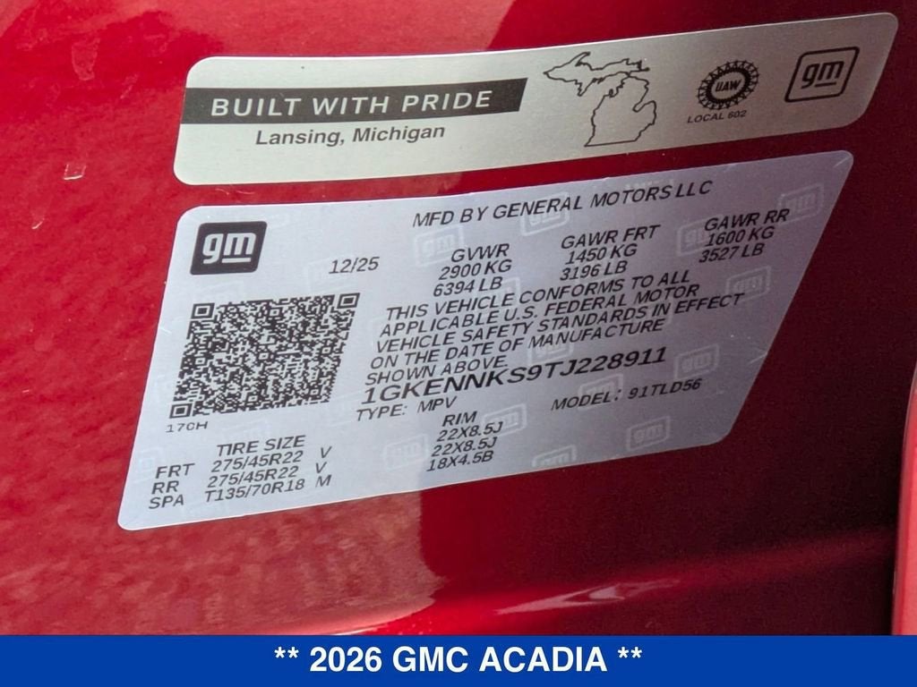 2026 GMC Acadia Elevation