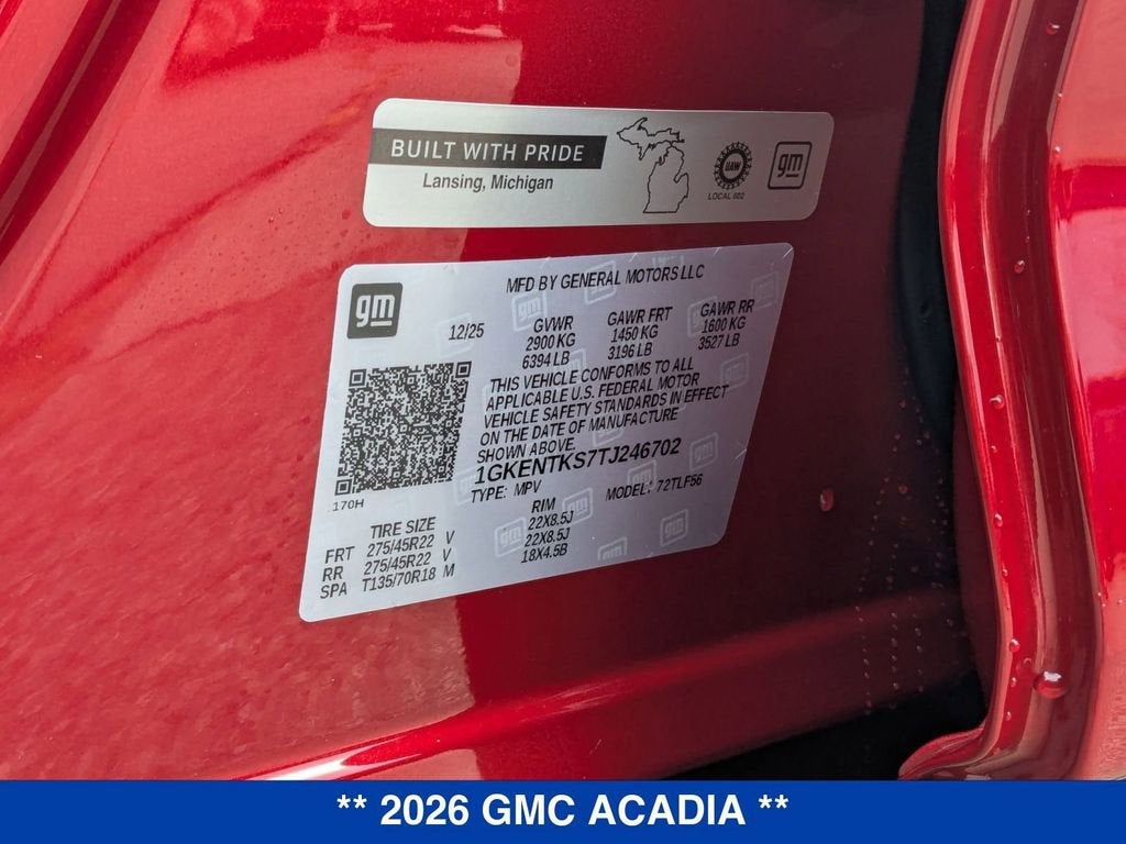 2026 GMC Acadia Denali Ultimate