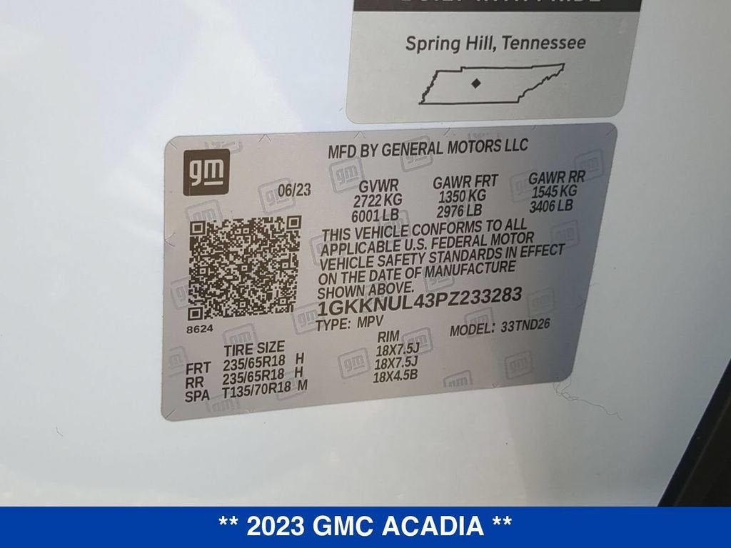 2023 GMC Acadia SLT