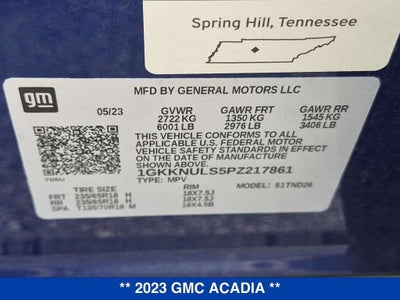 2023 GMC Acadia SLT