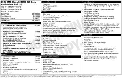 2026 GMC Sierra 2500 HD SLE