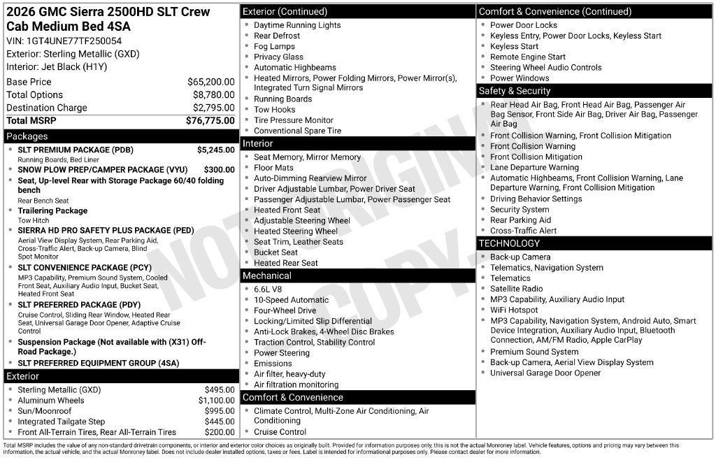 2026 GMC Sierra 2500 HD SLT