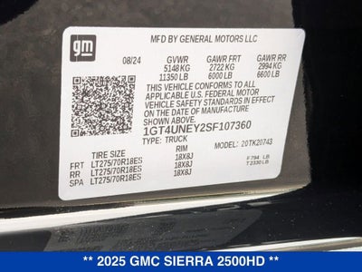 2025 GMC Sierra 2500 HD SLT