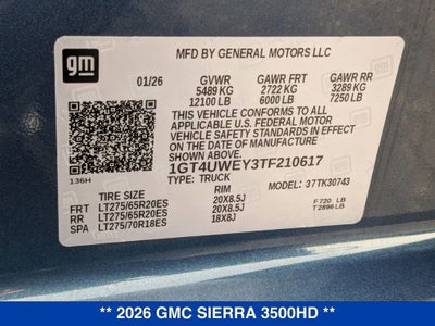 2026 GMC Sierra 3500 HD Denali