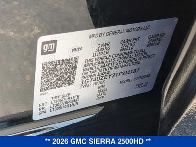 2026 GMC Sierra 2500 HD AT4X