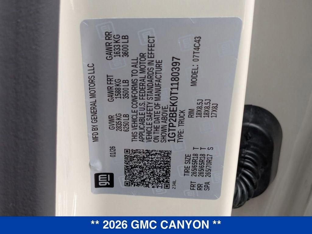 2026 GMC Canyon Elevation