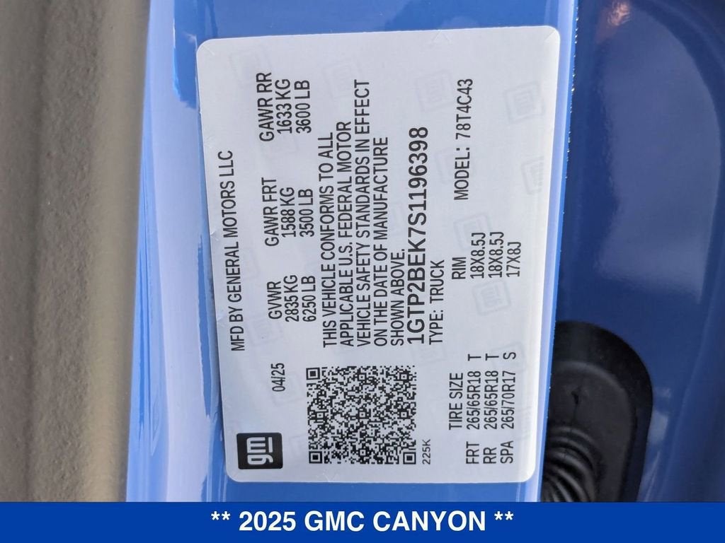 2025 GMC Canyon Elevation