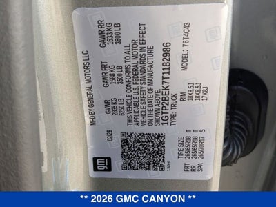 2026 GMC Canyon Elevation