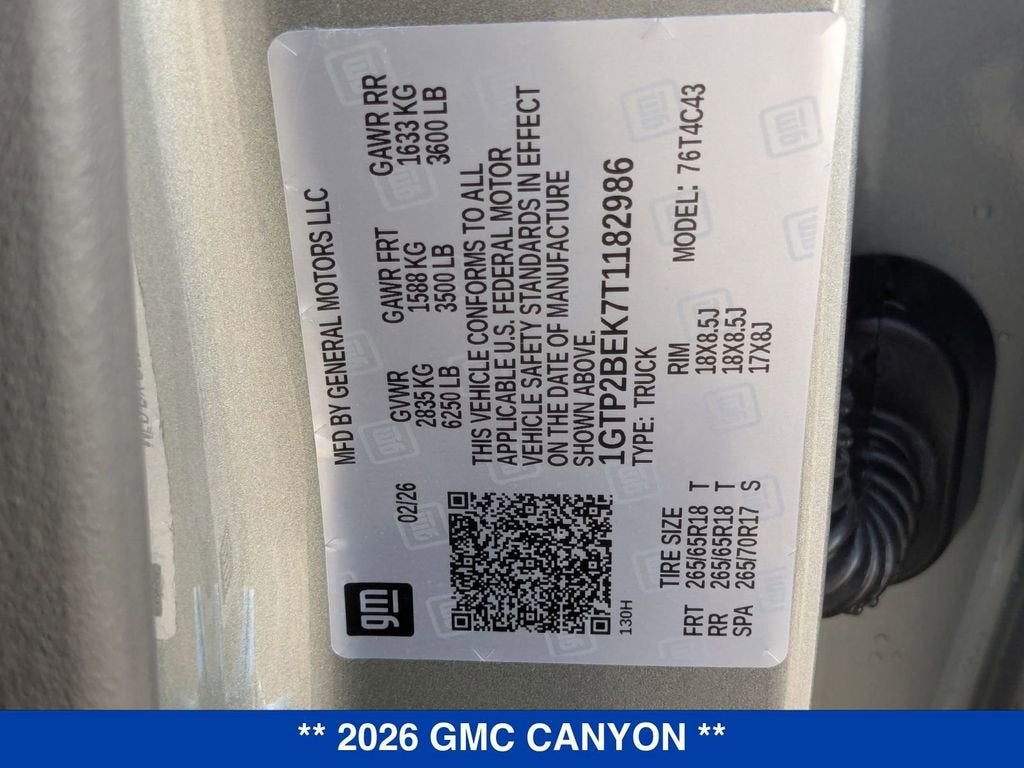 2026 GMC Canyon Elevation