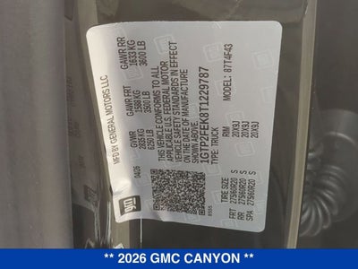 2026 GMC Canyon Denali