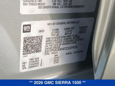 2026 GMC Sierra 1500 Elevation