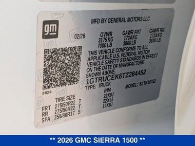 2026 GMC Sierra 1500 Elevation