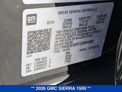 2026 GMC Sierra 1500 Elevation