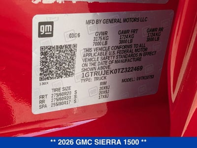2026 GMC Sierra 1500 Elevation