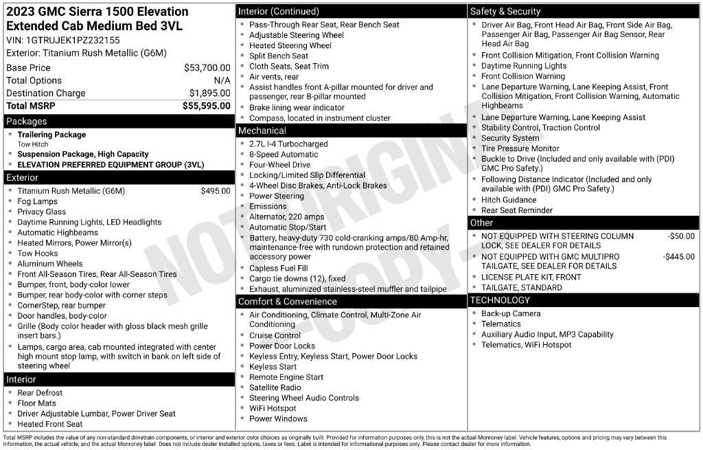 2023 GMC Sierra 1500 Elevation