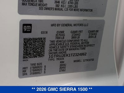 2026 GMC Sierra 1500 Elevation