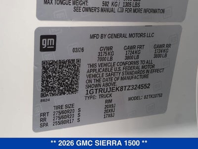 2026 GMC Sierra 1500 Elevation