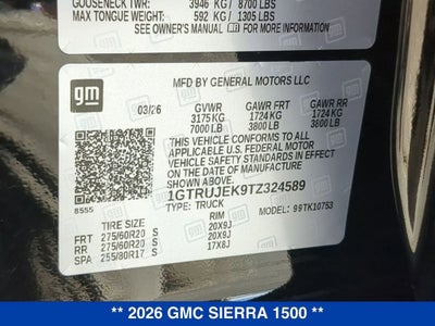 2026 GMC Sierra 1500 Elevation