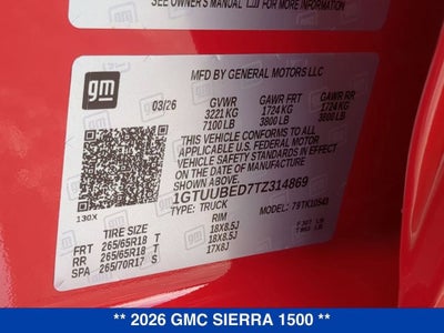2026 GMC Sierra 1500 SLE