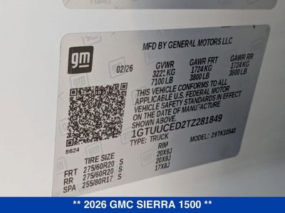 2026 GMC Sierra 1500 Elevation