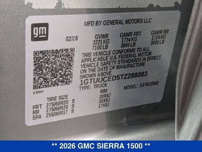 2026 GMC Sierra 1500 Elevation