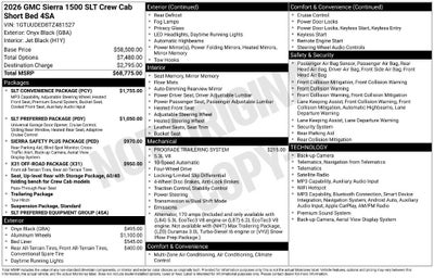 2026 GMC Sierra 1500 SLT