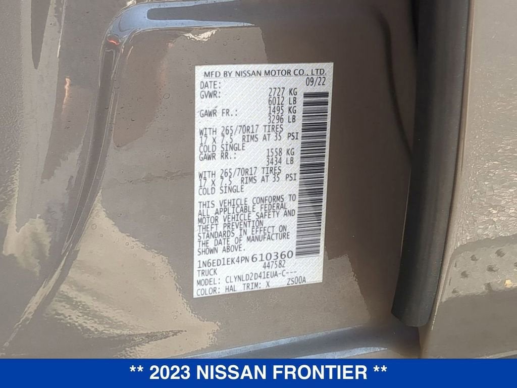 2023 Nissan Frontier Crew Cab PRO-4X 4x4