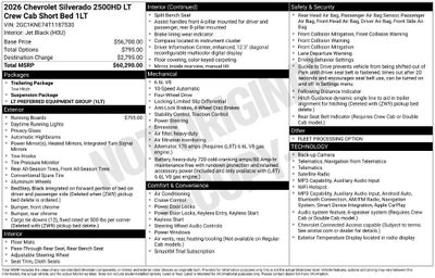 2026 Chevrolet Silverado 2500 HD LT
