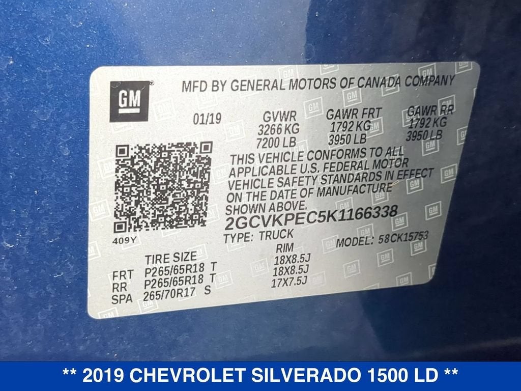 2019 Chevrolet Silverado LD LT