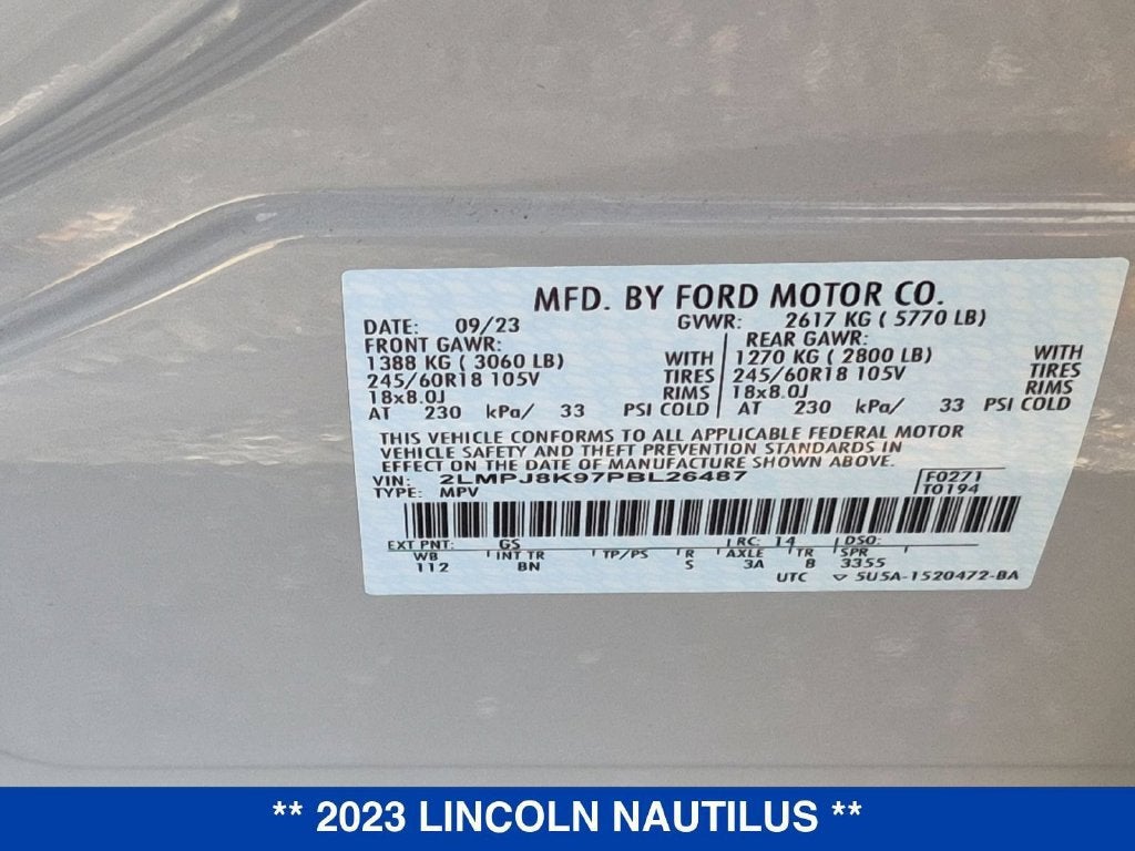 2023 Lincoln Nautilus Reserve
