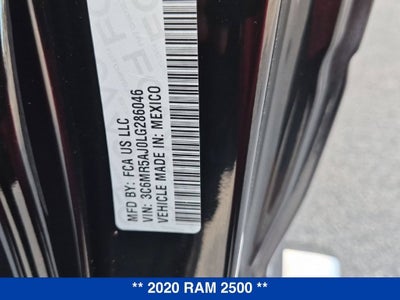 2020 RAM 2500 Tradesman Regular Cab 4x4 8' Box