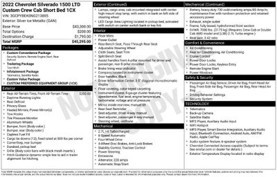2022 Chevrolet Silverado 1500 LTD Custom