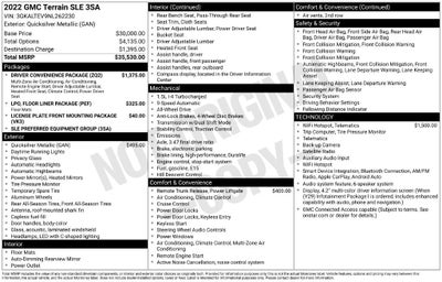 2022 GMC Terrain SLE