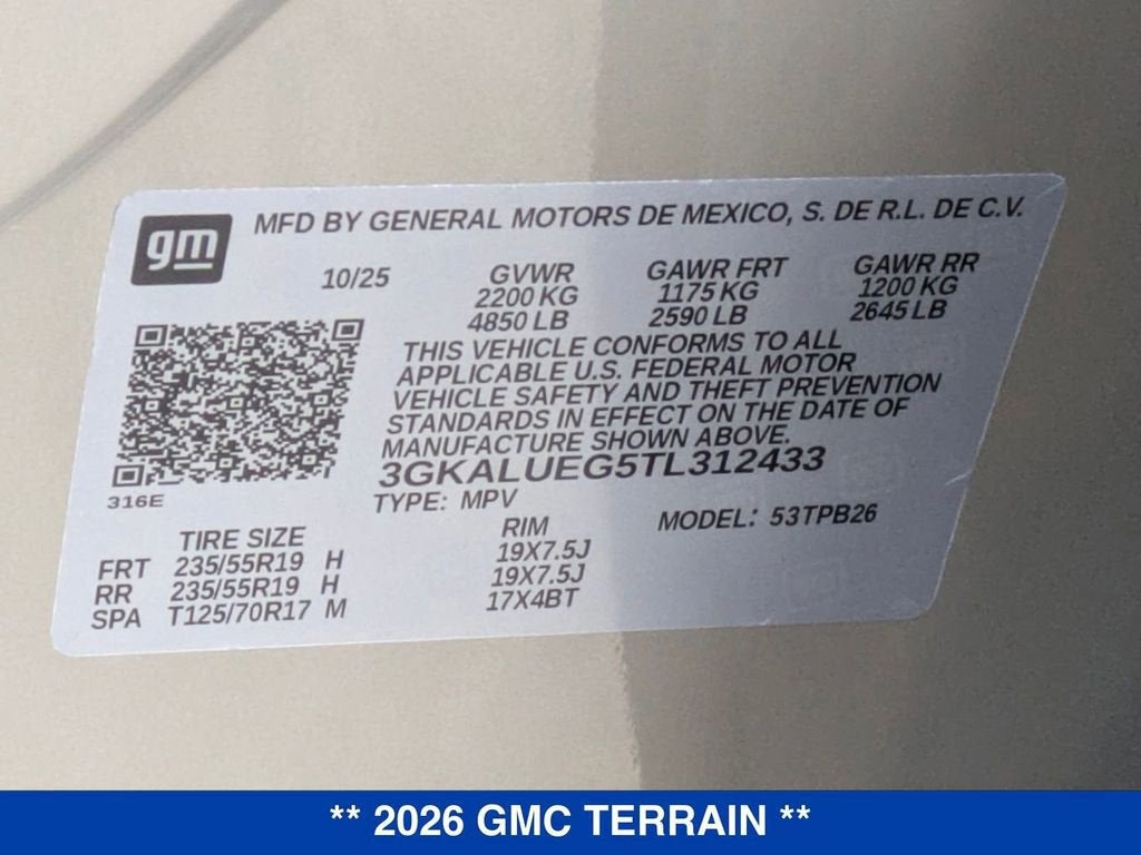 2026 GMC Terrain Elevation