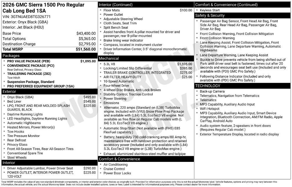 2026 GMC Sierra 1500 Pro