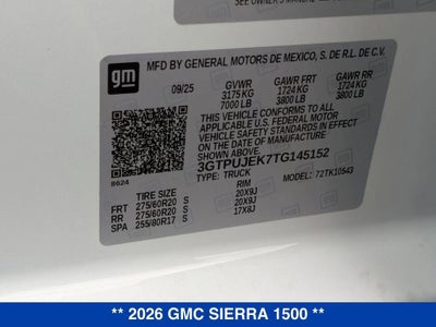 2026 GMC Sierra 1500 Elevation