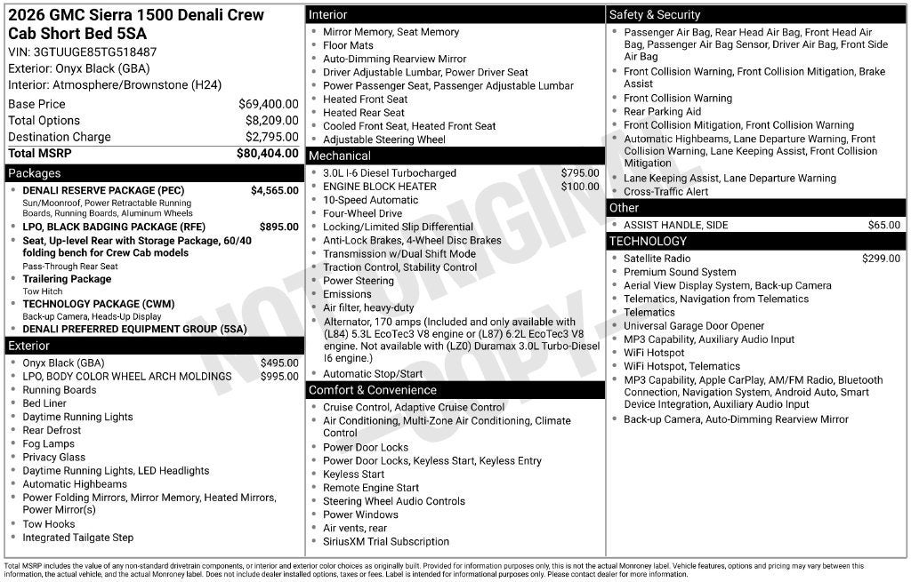 2026 GMC Sierra 1500 Denali