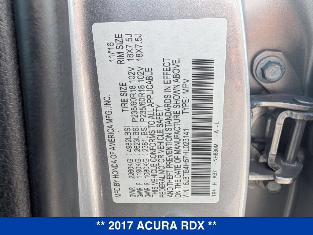 2017 Acura RDX w/Technology Package