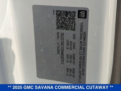 2025 GMC Savana Cutaway 3500 1WT