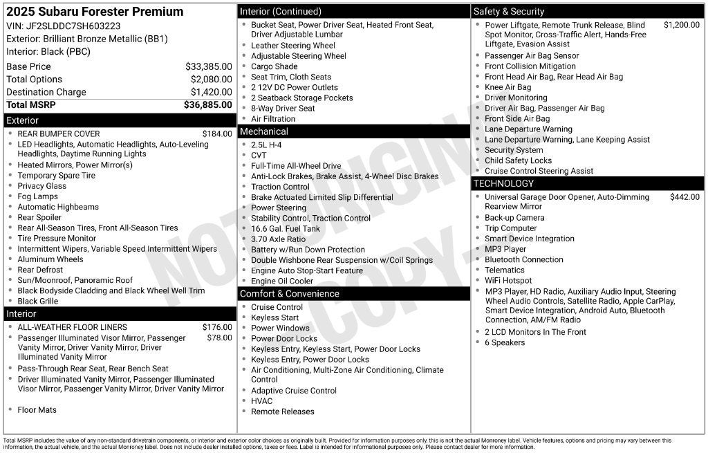 2025 Subaru Forester Premium