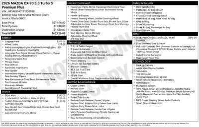 2026 Mazda Mazda CX-90 3.3 Turbo S Premium Plus