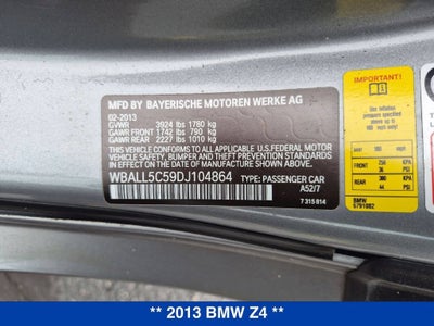 2013 BMW Z4 sDrive28i